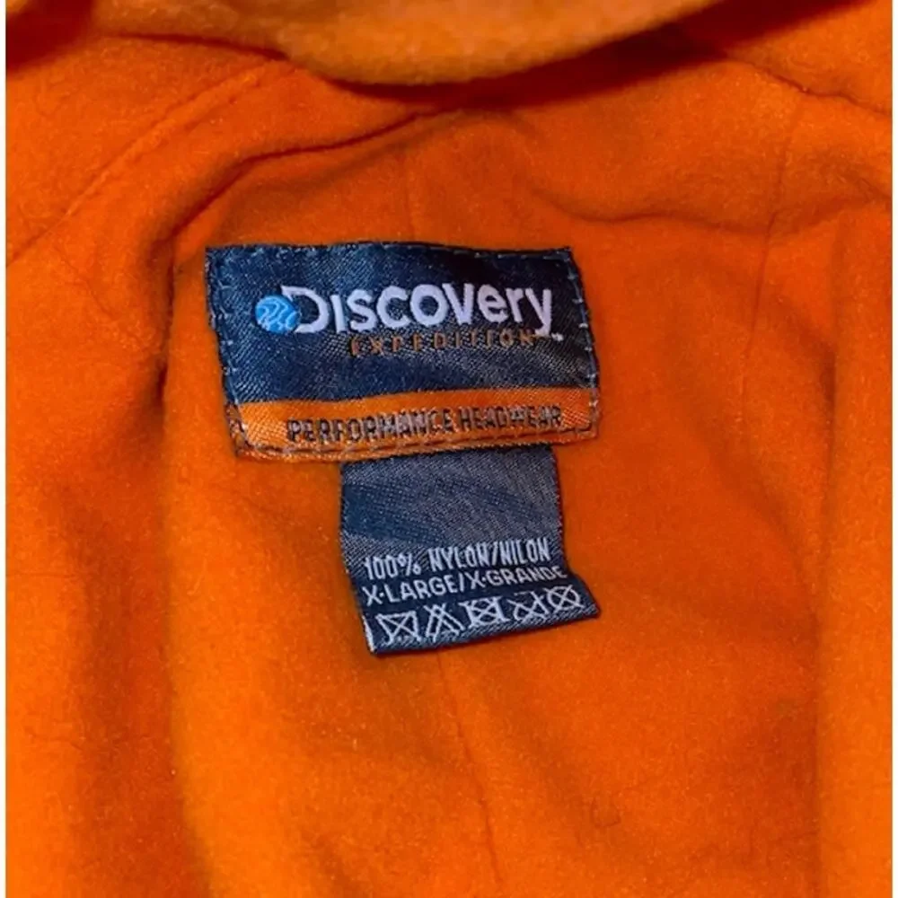 Discovery Expedition Orange Beanie Hat XL Ear Flap Winter Performance Fleece Cap